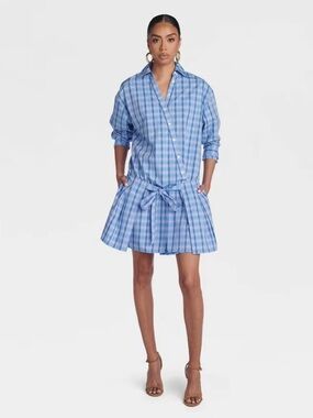 Women’s KBB by KAHLANA Women 'The Apron Shirt Dress' - Purple Plaid